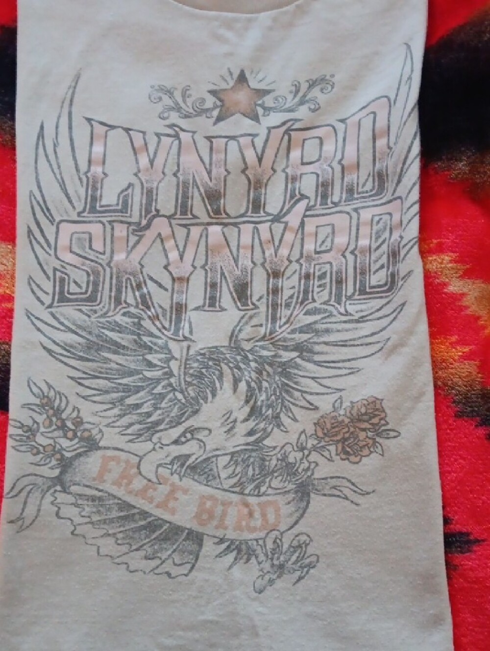 Lynyrd Skynyrd Women's Short-Sleeve Light Tan Graphic Tee - Free Bird
